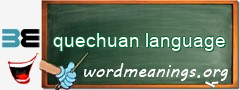 WordMeaning blackboard for quechuan language